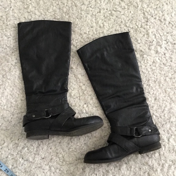 Madden Girl Shoes Madden Girl Black Knee High Riding Boots Poshmark